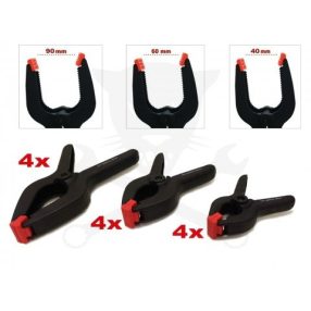   Kennedy KEN5395400K Rugós szorítócsipeszek 12 db-os klt. (CRO-KEN5395400K)