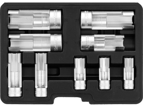 YATO 17507 Nyitott dugókulcs készlet 9 részes 3/8", 1/2" 1/4" CrV (YT-17507) 