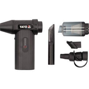   YATO 82936 légseprű és autós porszívó 7,2 V 4 Ah 130000 RPM tartozékokkal (YT-82936)