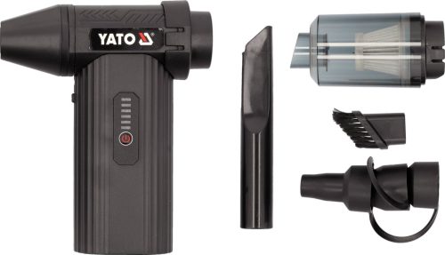 YATO 82936 légseprű és autós porszívó 7,2 V 4 Ah 130000 RPM tartozékokkal (YT-82936)