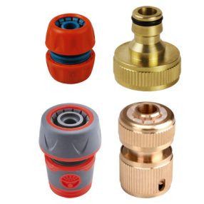 Gyorscsatlakozók, szórófejek, locsolófejek, tömlőösszekötők, csatlakozók